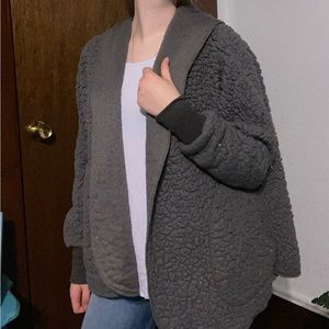 LulaRoe grey fleece jacket